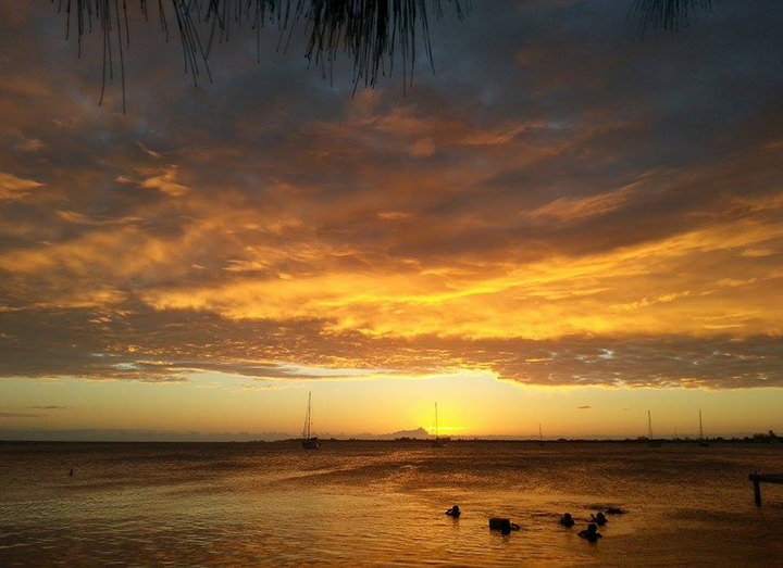 sunset in honduras