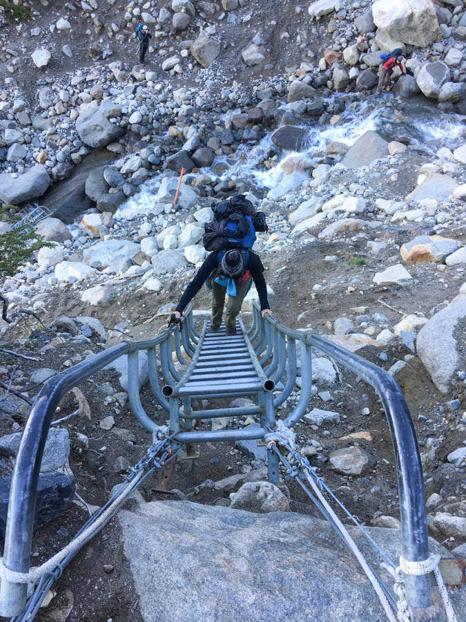 hiking the circuit trail in torres del paine patagonia chile