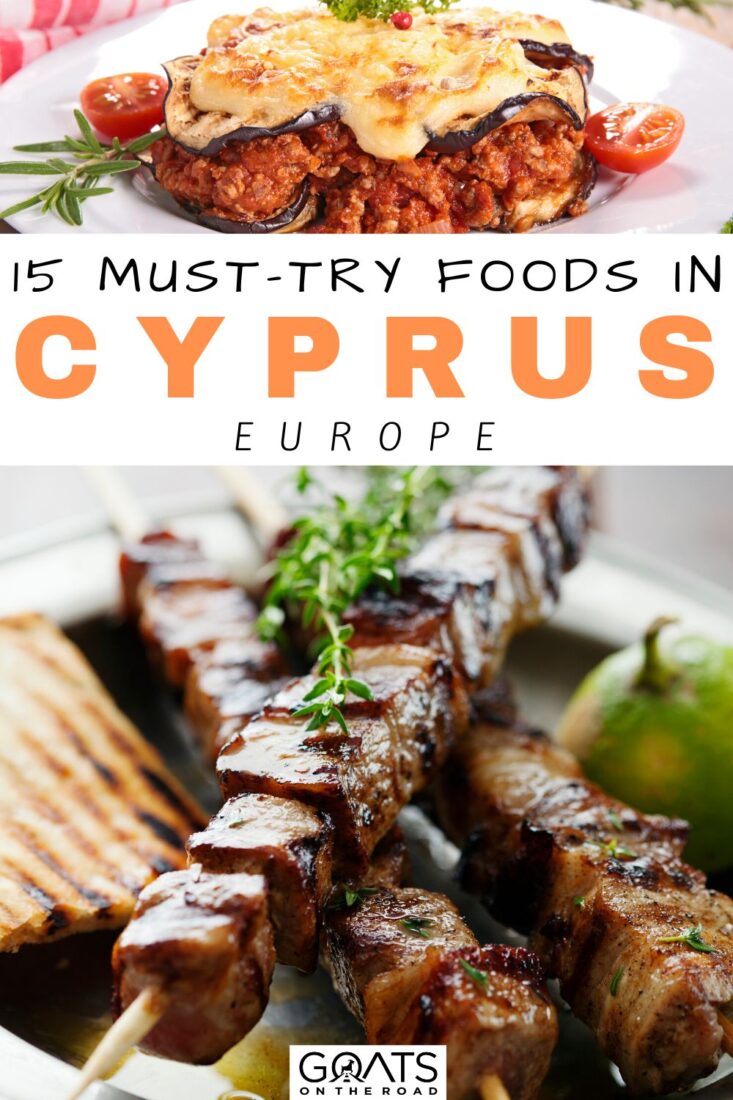 A variety of must-try foods in Cyprus.