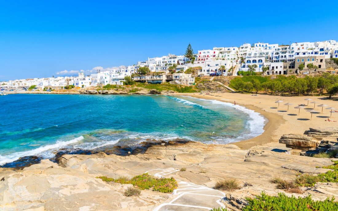 Path to Piperi beach in the Paros Island, Greece